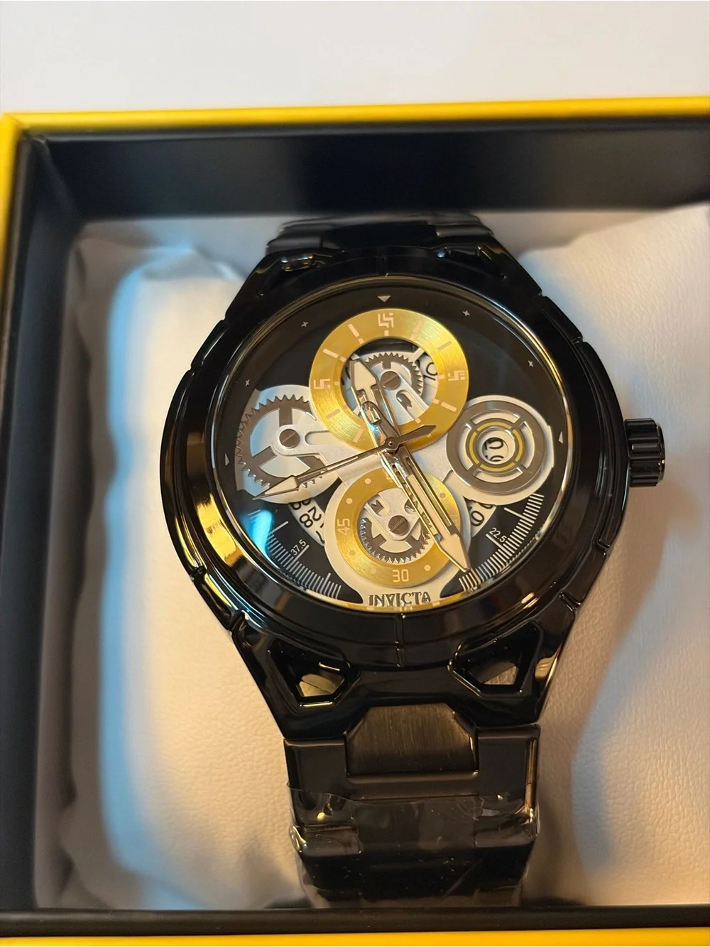 Invicta FULL Racing F1 Black Skeleton Ultimate Mens Luxury Collectors Bundle